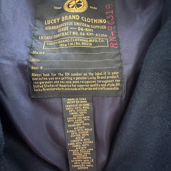 Lucky Brand Navy Blue Wool Jacket - Picture 3 of 3